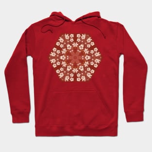 Aloha Hibiscus Kaleidoscope Pattern on Red Hoodie